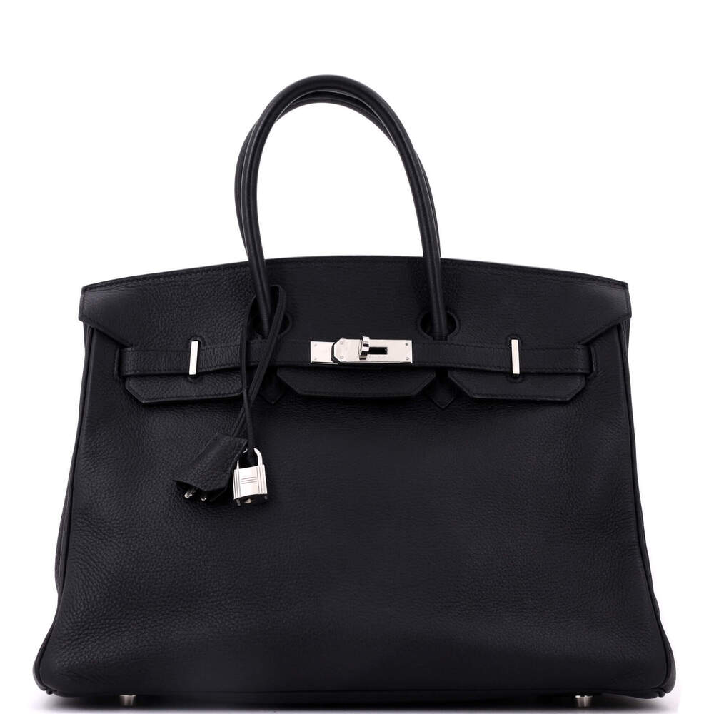 Hermes Birkin 35 Black Clemence with Palladium Hardware